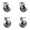 Service Caster 4'' Semi Steel Cast Iron Caster Set with Bronze Bearings 2 Swivel 2 Rigid, 4PK SCC-20S420-SSBZ-2-R-2 - alternate 1